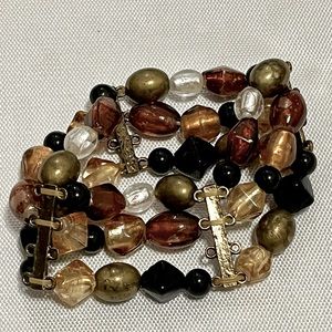 Brown mixed bead bracelet - $5 sale!